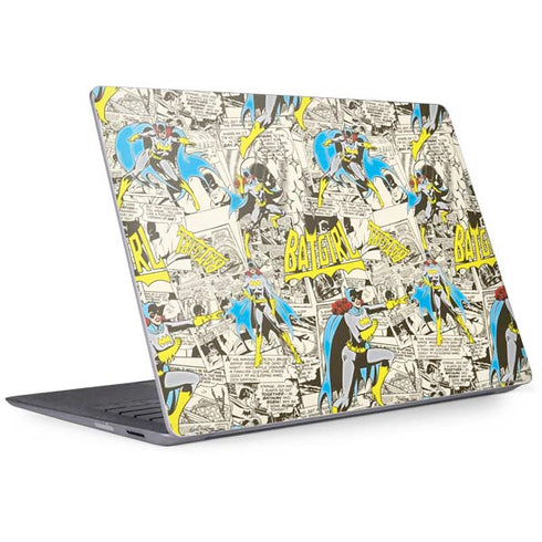 DC Comics Batman Batgirl Vintage Action pose pattern Surface Laptop 2 Skin